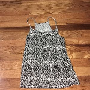 black and white tank top